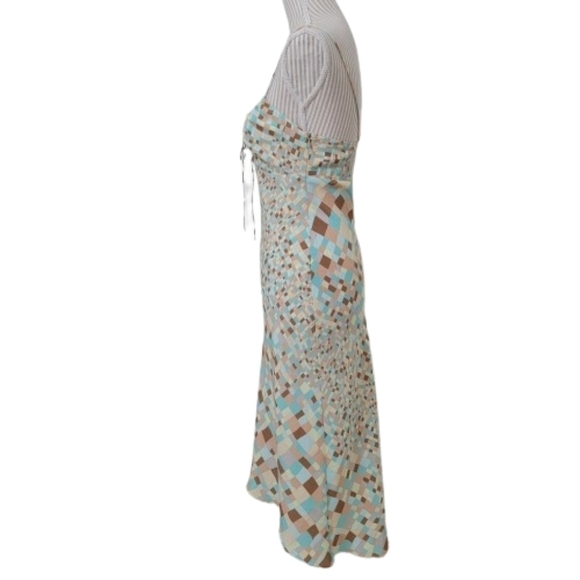 Express Size 3/4 Halter Style Slip Dress, Excellent Condition, Muted Pastels - Picture 5 of 12